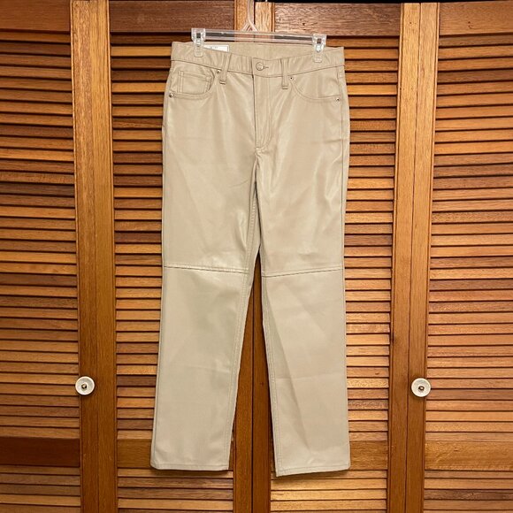Gap Cheeky Straight High Rise Vegan Leather Pants - Picture 3 of 4
